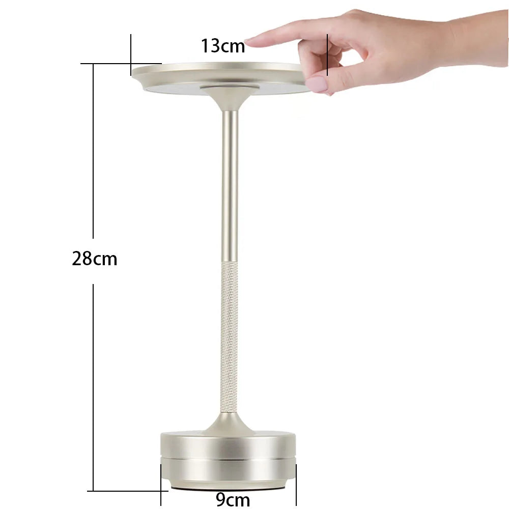 Night Light Silver Table Lamp