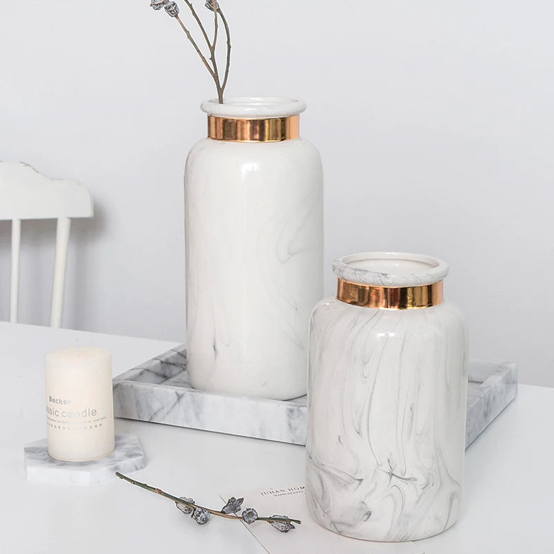 Ceramic Gold Trim Vase