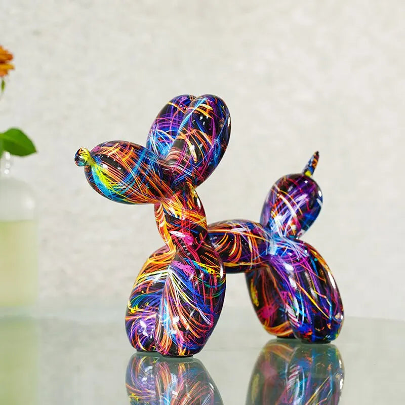 Graffiti Balloon Dog Figurine