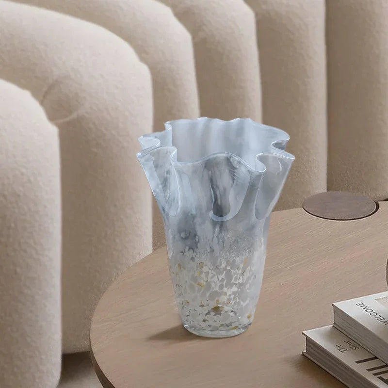 Light Blue Glass Vase