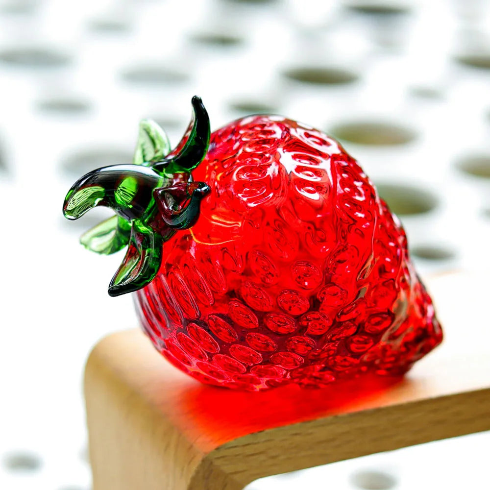 Glass strawberry decor modern home styling object