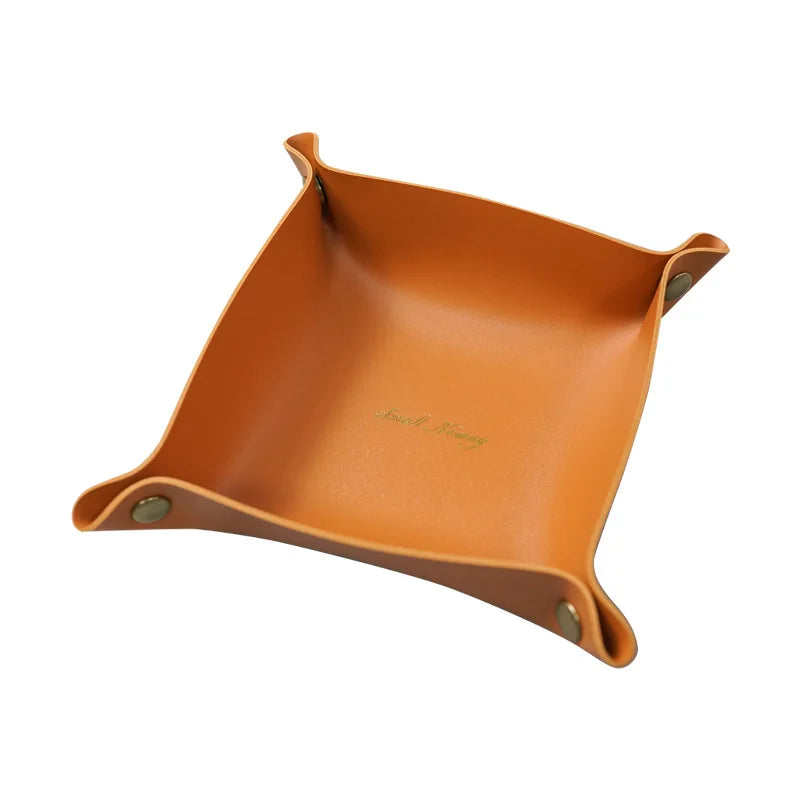 Brown Elegant Leather Tray