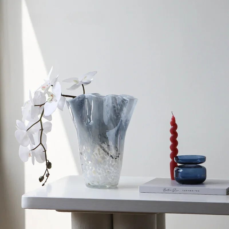 Light Blue Glass Vase