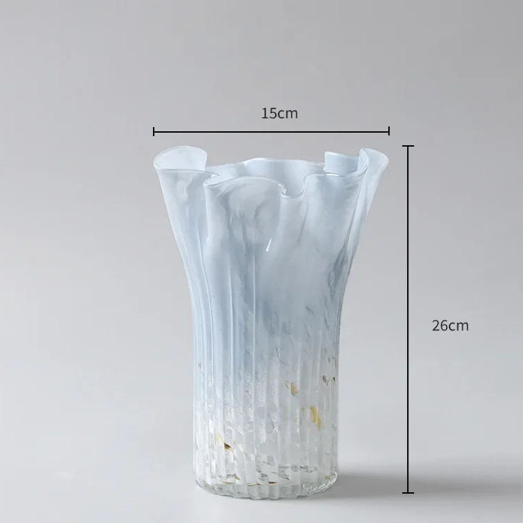Light Blue Glass Vase