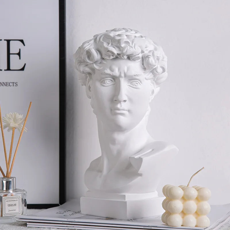 White Trendy Mini David Sculpture