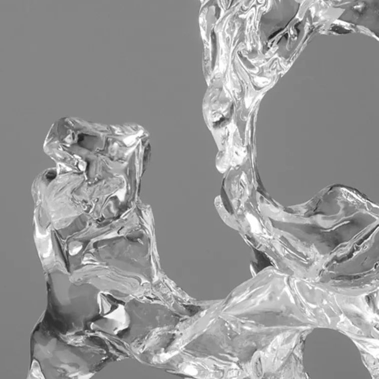 Transparent Crystal Statue Detail