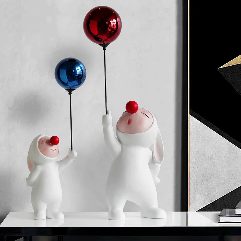Lovable Figurine With Balloon Decor
