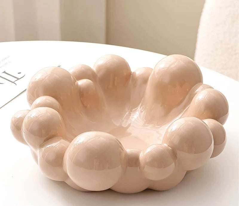Beige Bubble Plate