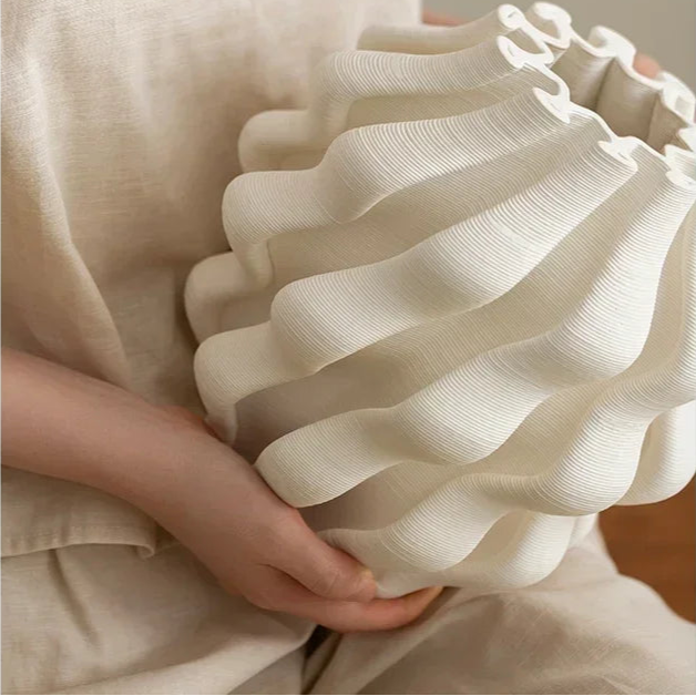 Large Twisted Ceramic Vase