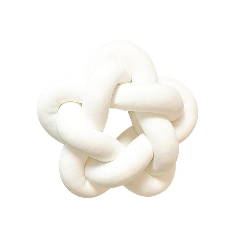 White Star Knot Pillow