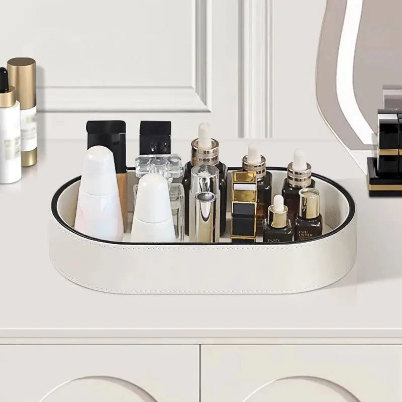 White Leather Storage Box