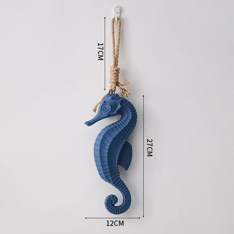 Dark Blue Decorative Seahorse
