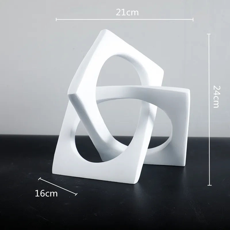 White Geometric Decor