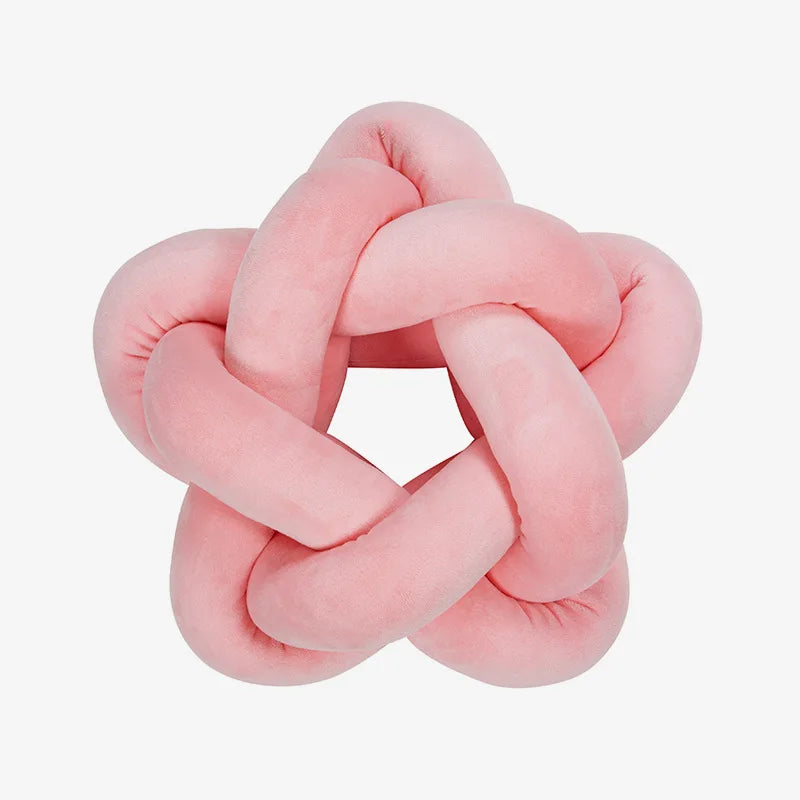 Pink Star Knot Pillow