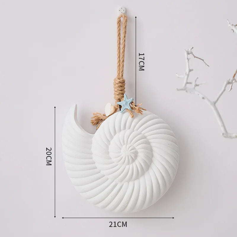 White Mediterranean Decorative Conch