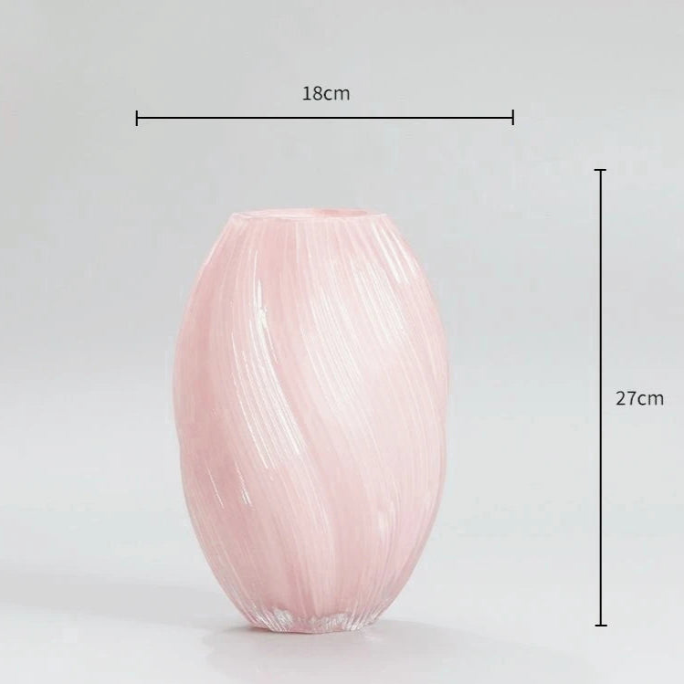 Pink Marshmallow Glass Vase