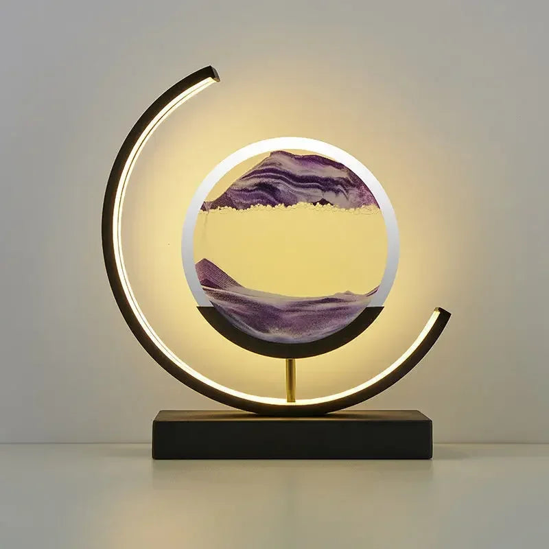 Led Purple Quicksand Hourglass