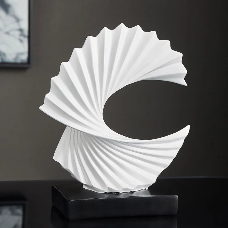 Modern White Abstract Statue