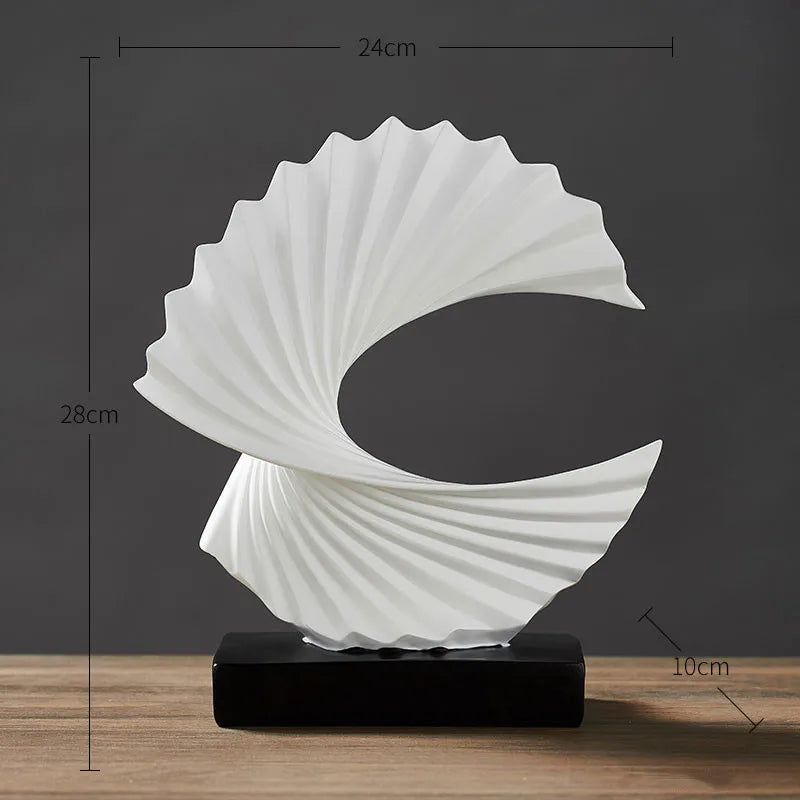 Modern White Abstract Statue