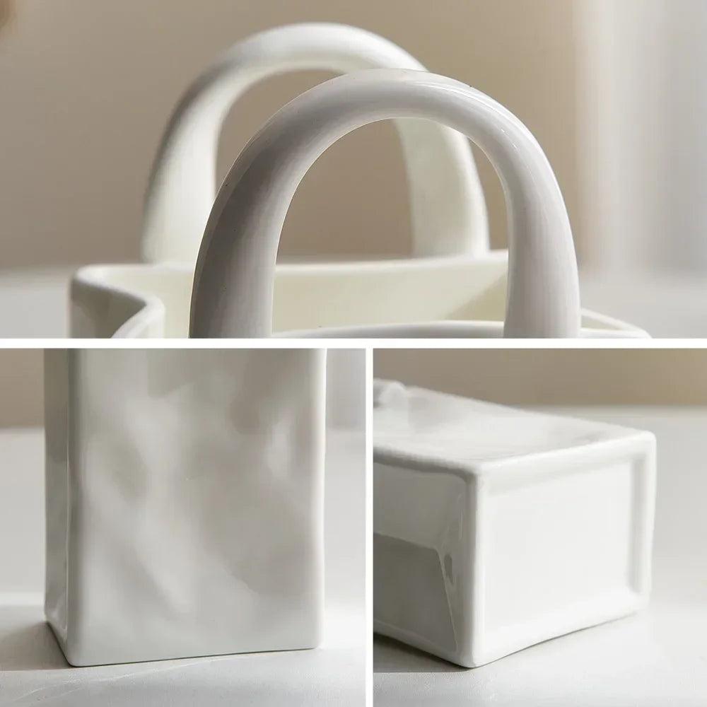 Handbag Ceramic Vase Details