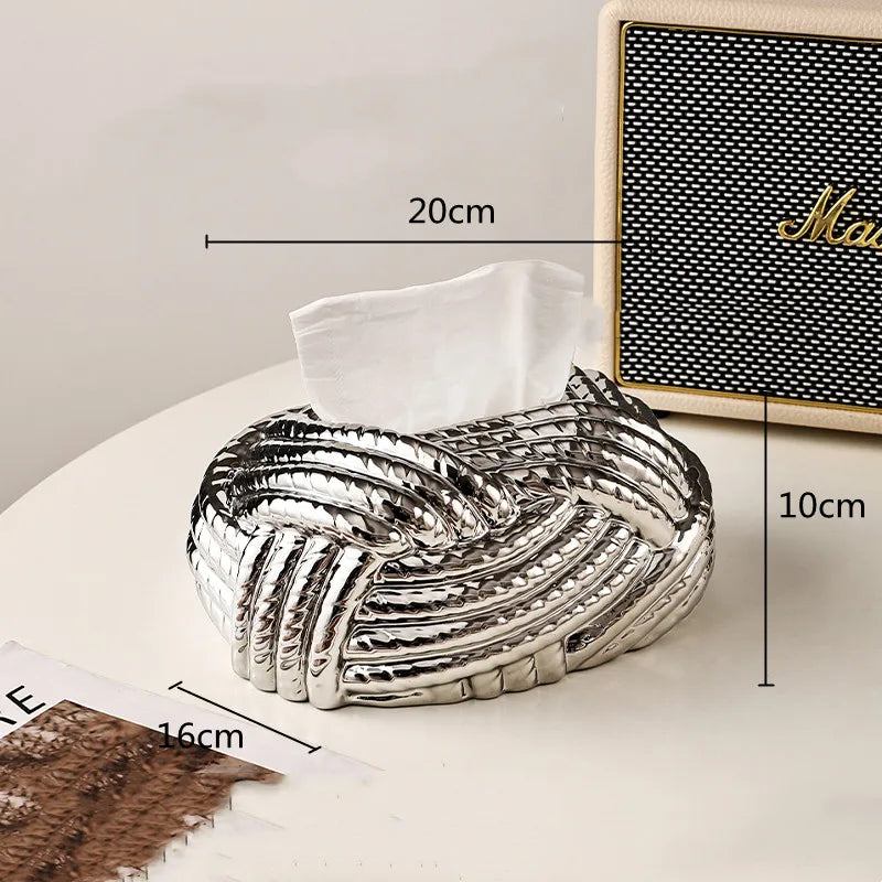 Elegant Silver Tissue Box Holder