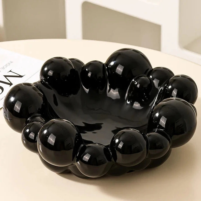 Black Bubble Plate