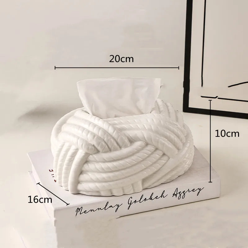 Elegant White Tissue Box Holder