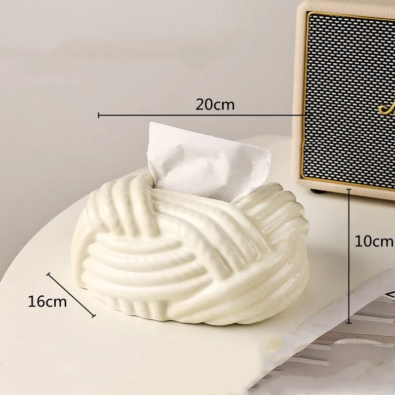 Elegant White Tissue Box Holder