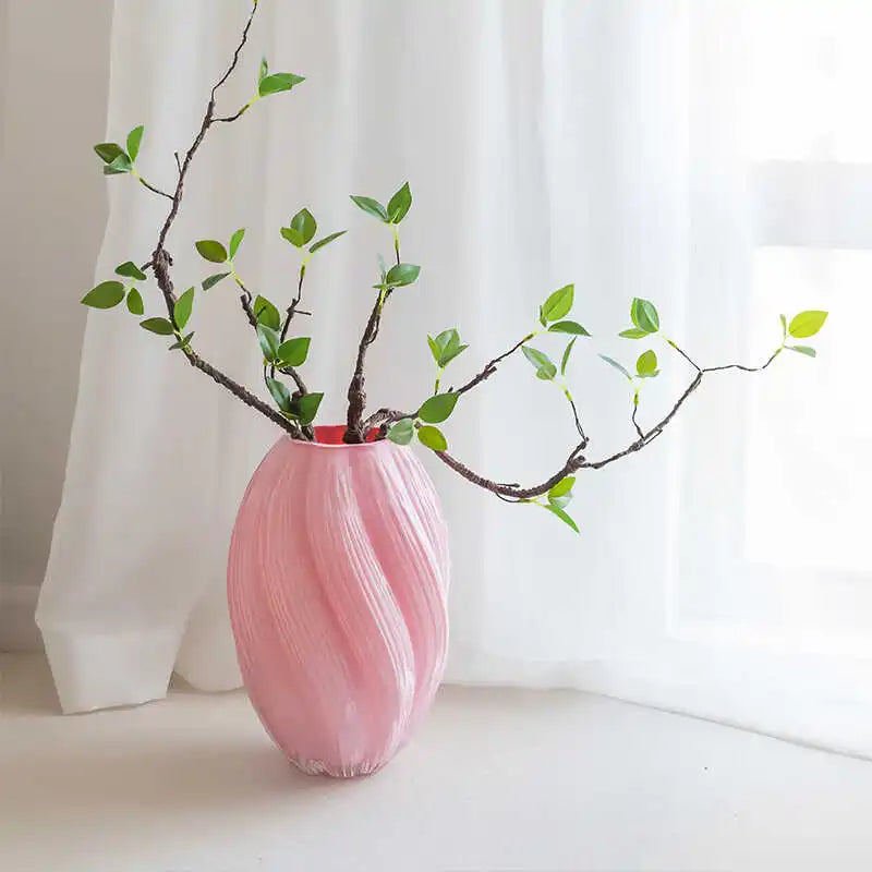 Pink Marshmallow Glass Vase