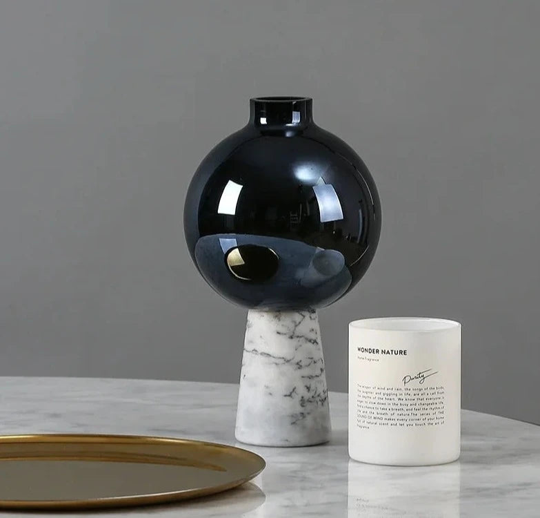 Marble Glass Vase