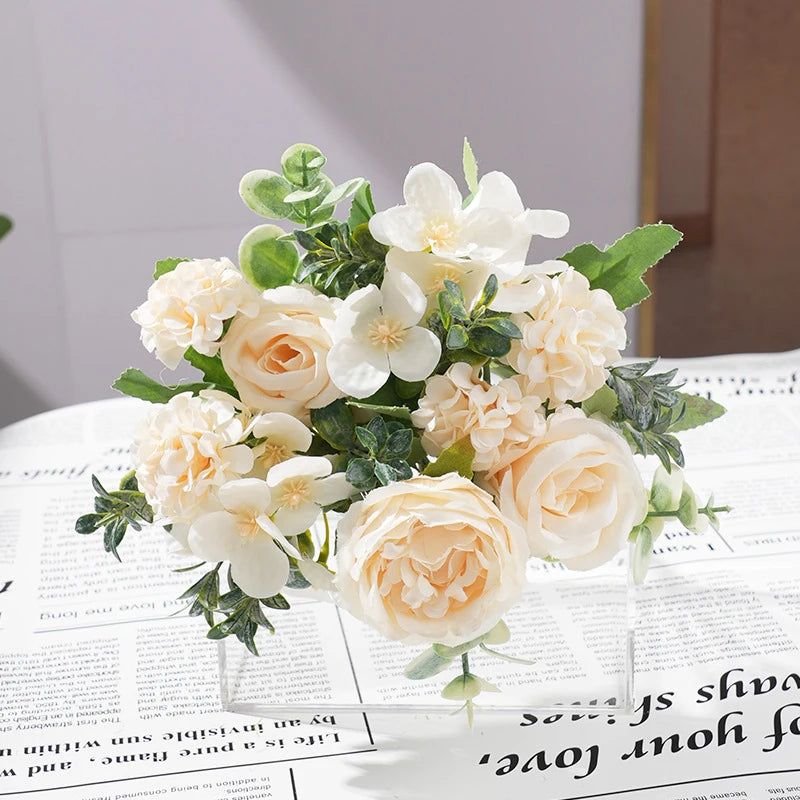 Champagne Mixed Artificial Bouquet