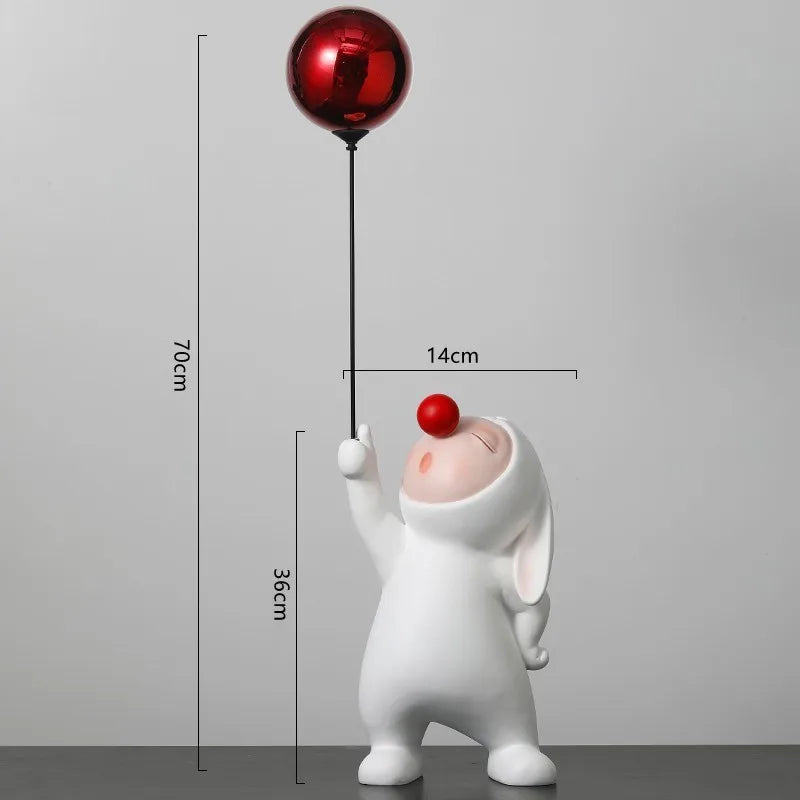 Large Lovable Figurine With Balloon Decor