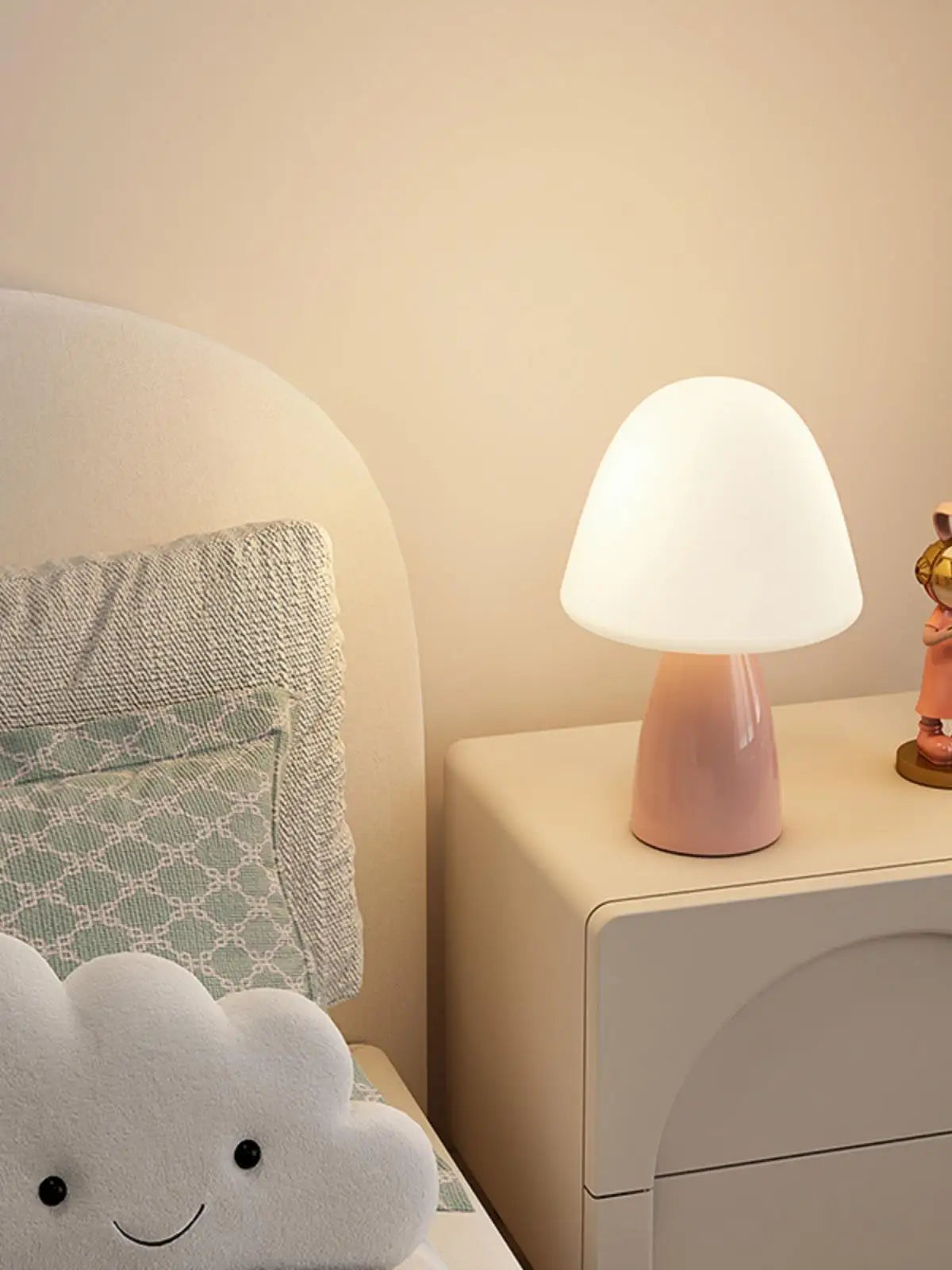 Cream Mushroom Table Lamp