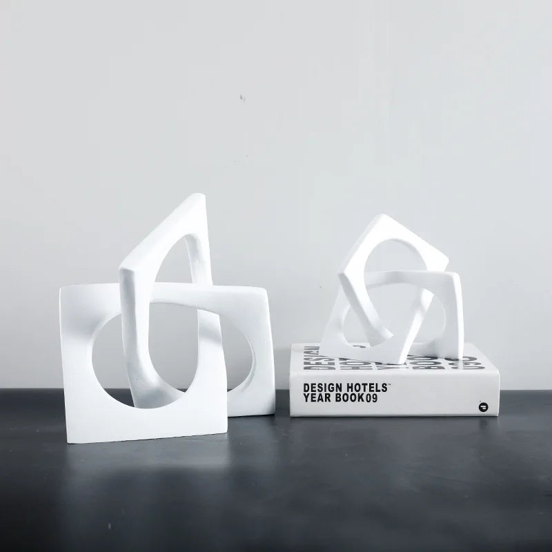 White Geometric Decor