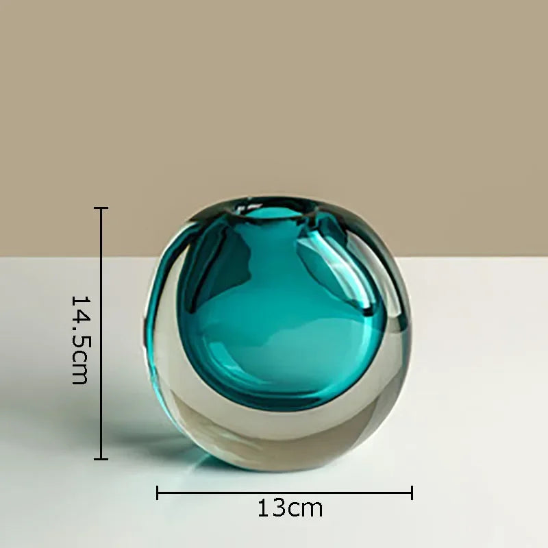 Blue Creative Mini Glass Vase