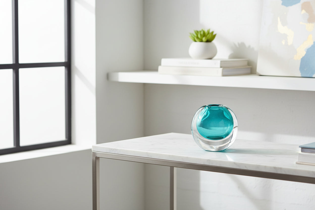 Blue Creative Mini Glass Vase