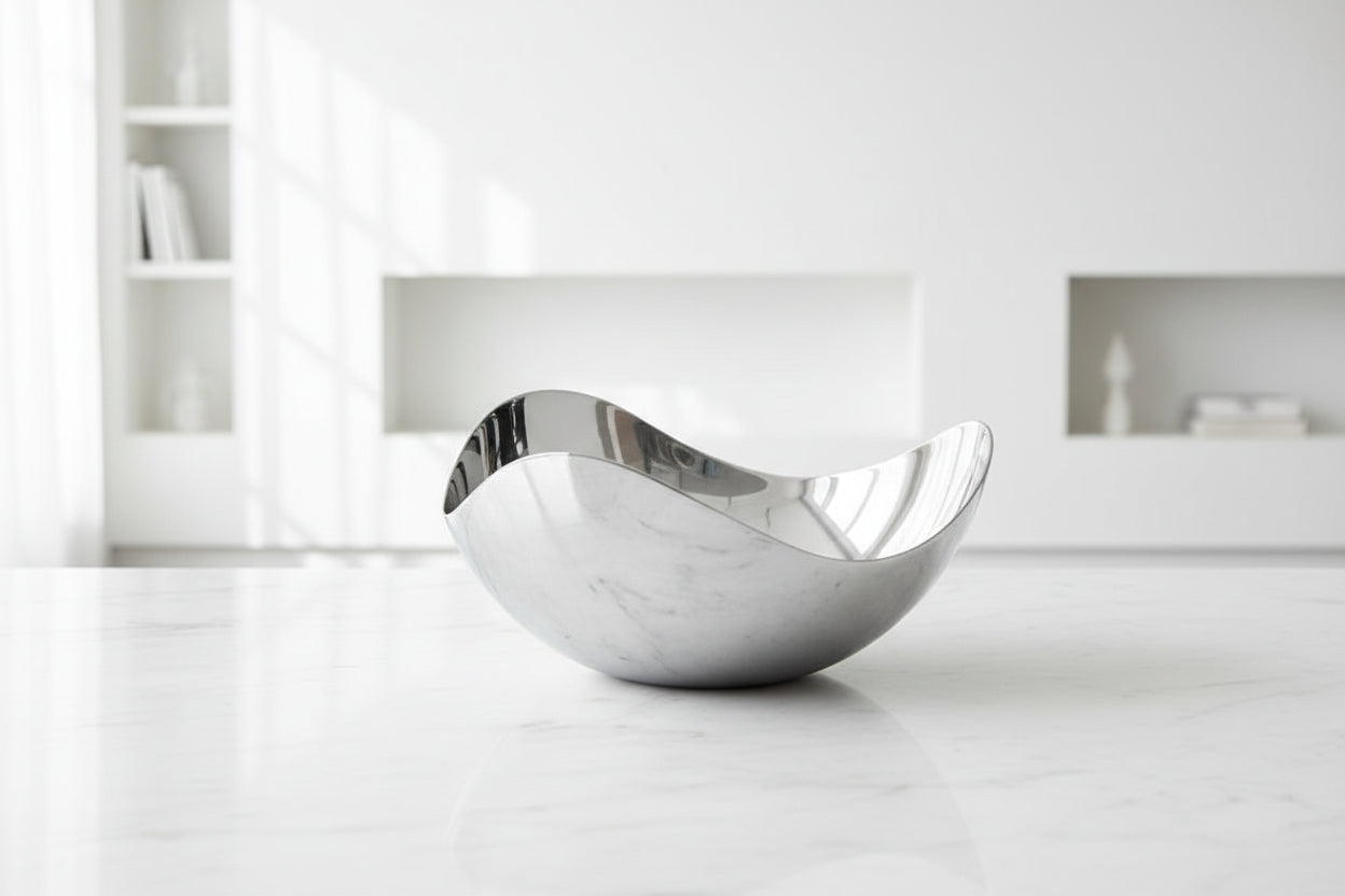 Modern decorative bowl stainless steel home accent