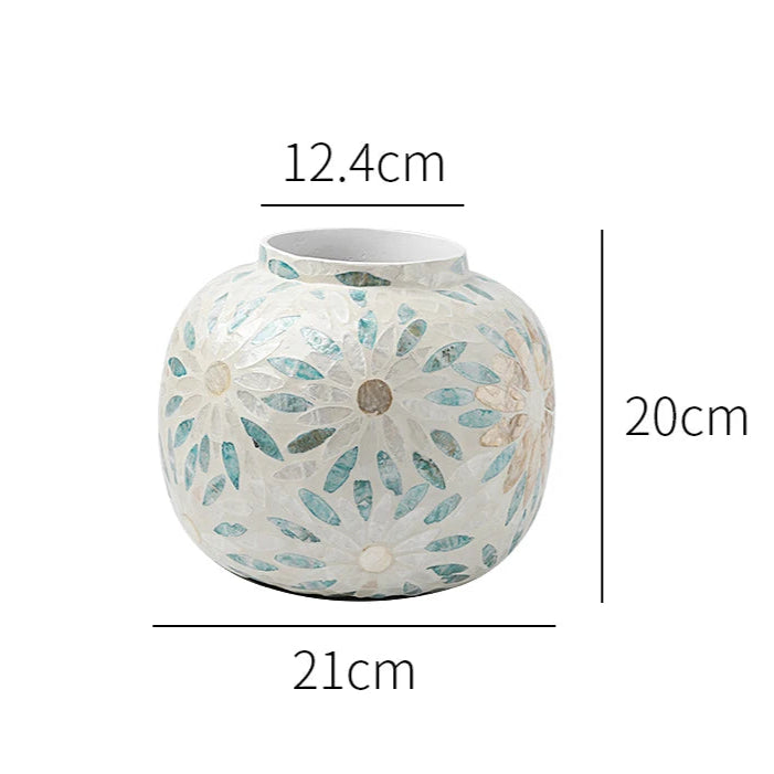 Light Blue Shell Vase