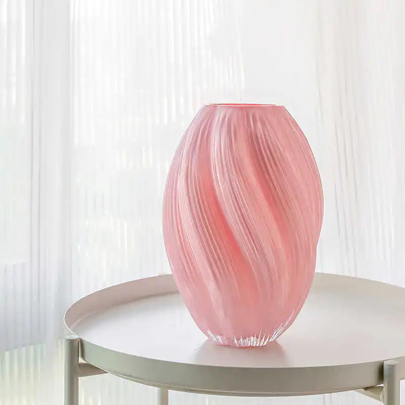 Pink Marshmallow Glass Vase