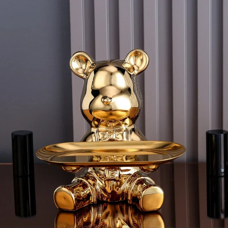 Golden Teddy Figurine