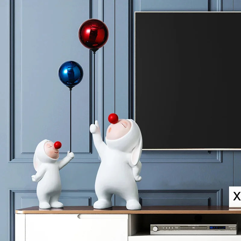 Lovable Figurine With Balloon Decor