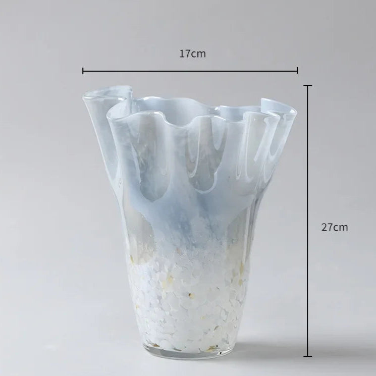 Light Blue Glass Vase