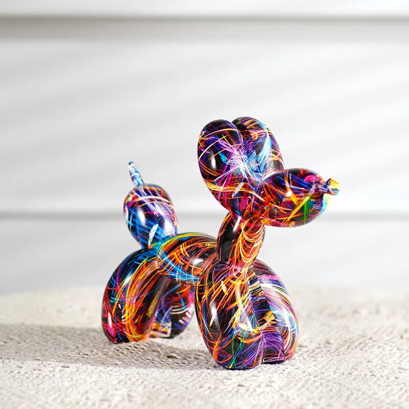 Graffiti Balloon Dog Figurine