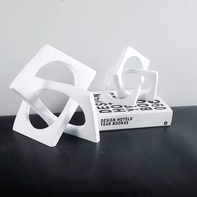 White Geometric Decor