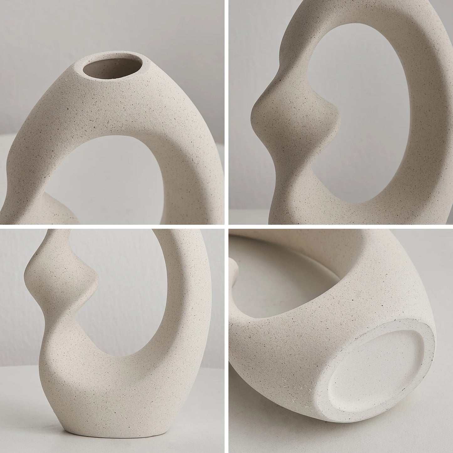 Set of 2 Intricate Ceramic Vases Details