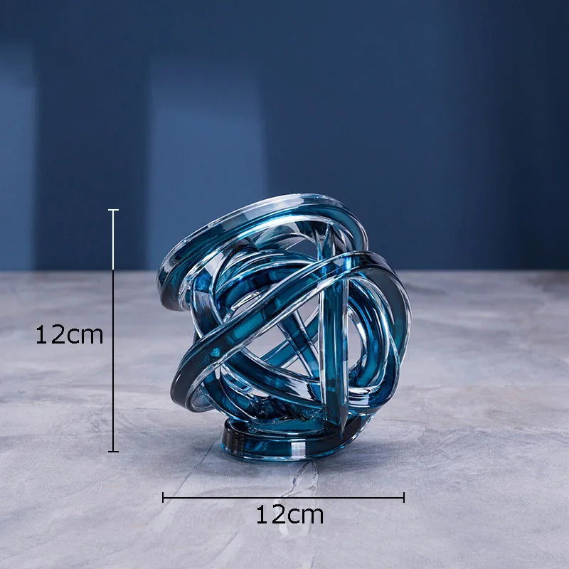 Twisted Blue Glass Decoration