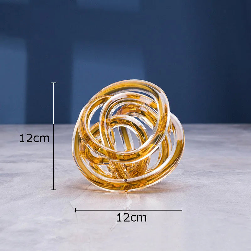 Twisted Amber Glass Decoration