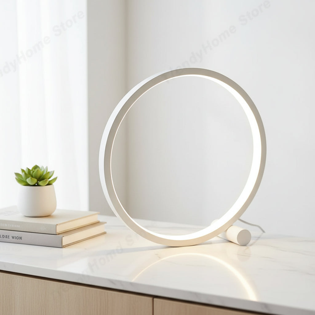 Minimalist ring lamp desk lighting modern decor