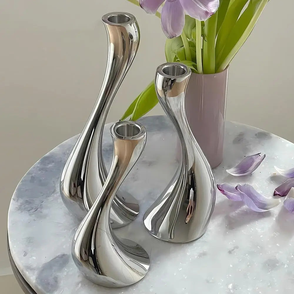 Swan Neck Candlesticks