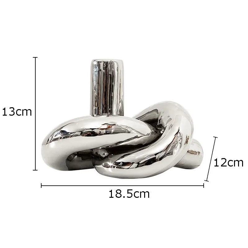 Silver Creative Knot Decor